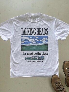 Talking Heads Graphic T-Shirt This Must Be the Place Lyric Tee 70s Rock Tee 256